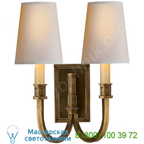 Modern library 2-light wall light visual comfort tob 2328bz-np, настенный светильник бра