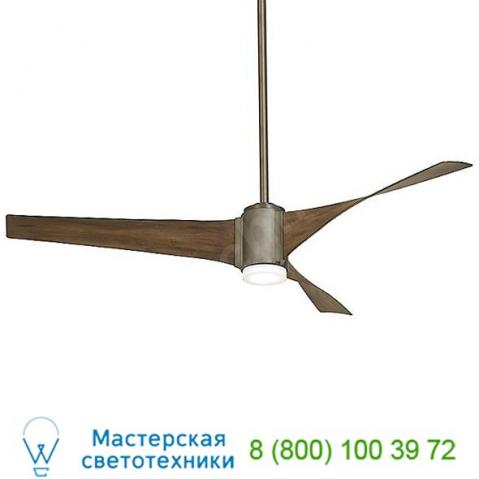 Triple led ceiling fan minka aire fans f832l-bn/sl, светильник