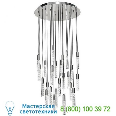 Ser-20p-bl-bu seraph round 20 inch led chandelier blackjack lighting, светильник