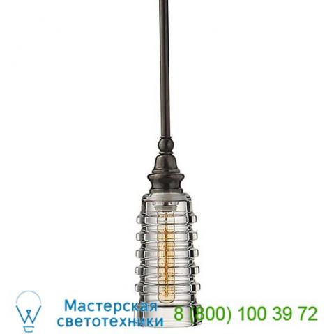 Covington mini pendant with ribbed glass chc 5474an-cg visual comfort, светильник