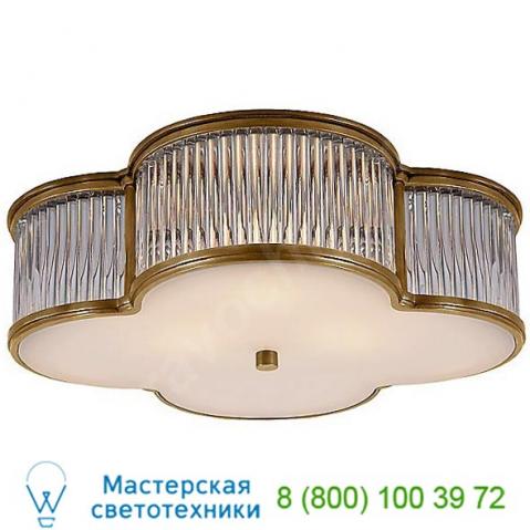 Basil flush mount ceiling light with clear glass rods visual comfort ah 4014gm/cg-fg, светильник