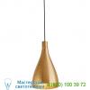 Pablo designs swell narrow pendant light - brass, светильник