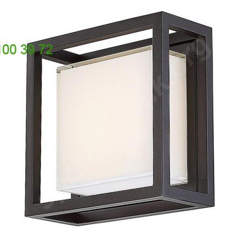 Modern forms ws-w73608-bz framed led square outdoor wall sconce, уличный настенный светильник