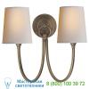 Visual comfort tob 2126an-np reed double wall sconce, настенный светильник бра