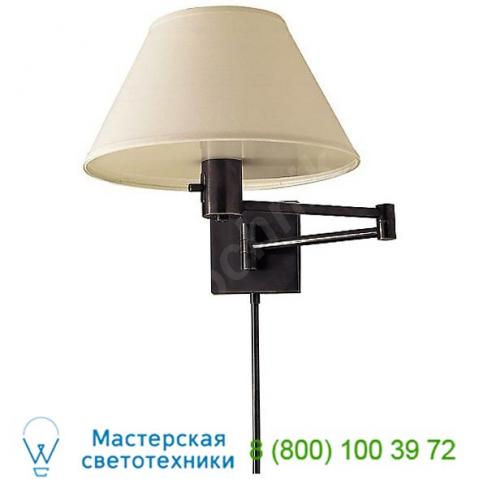 92000d an-l classic swing arm wall sconce with linen shade visual comfort, бра