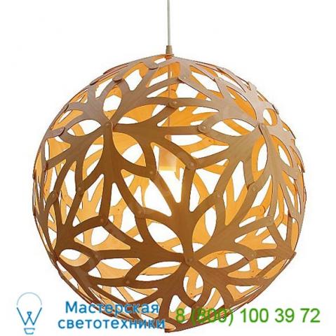 Floral pendant light flo-0800-nat-whi david trubridge, светильник