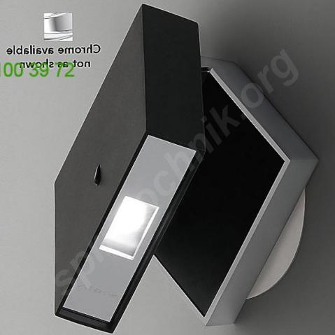 Alpha reading wall lamp (black/chrome) - open box return ob-7940-04 vibia, опенбокс