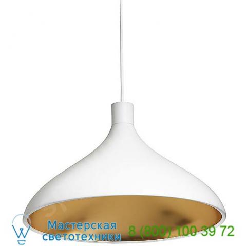 Swell wide pendant light swel wid wht/bra pablo designs, светильник