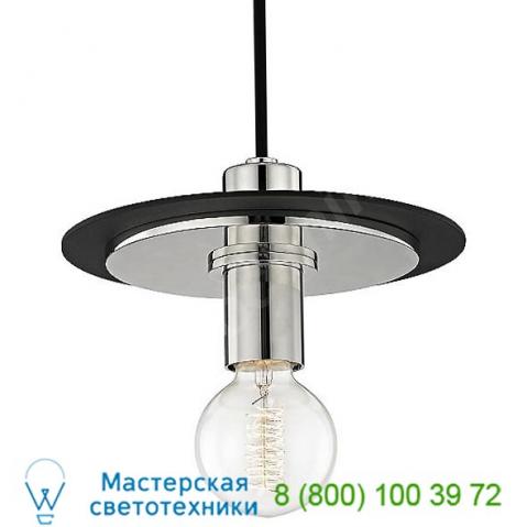 Mitzi - hudson valley lighting h137701s-agb/bk milo pendant light, светильник