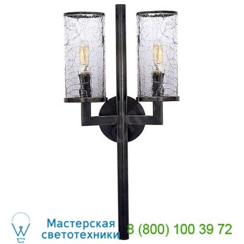 Kw 2201ab-crg visual comfort liaison double wall sconce, настенный светильник бра