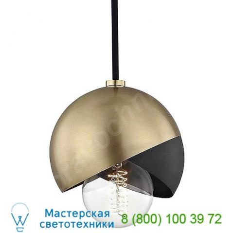 H168701-agb/bk emma pendant light mitzi - hudson valley lighting, светильник