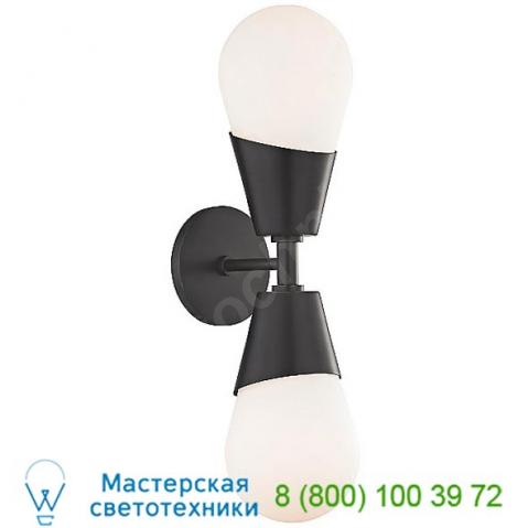 H101102-agb cora double wall sconce mitzi - hudson valley lighting, настенный светильник бра