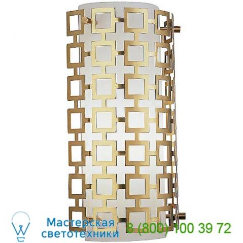 Robert abbey ob-662 parker half round sconce (antique natural brass) - open box return, опенбокс