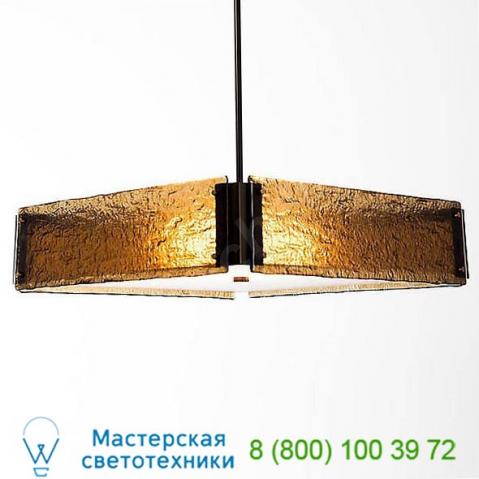 Textured glass square drum pendant chb0044-23-fb-bg-001-e2 hammerton studio, подвесной светильник