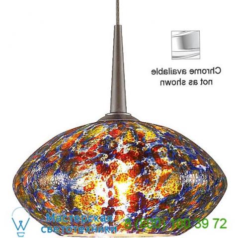 Bruck lighting pandora pendant (sapphire/chrome/4-inch) - open box, светильник