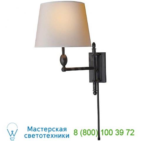 Tob 2202bz-np paulo pivoting wall sconce visual comfort, встраиваемый в стену светильник