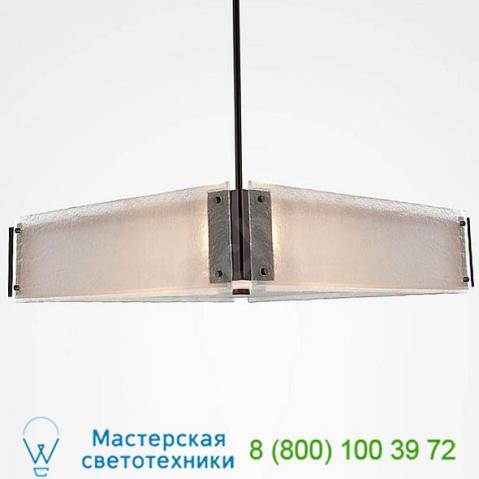 Hammerton studio textured glass square drum pendant chb0044-23-fb-bg-001-e2, подвесной светильник