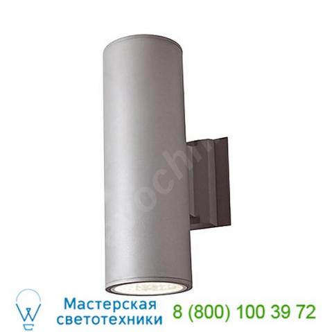 1014 4 inch cyl outdr 2 light led wall sconce(grey)-open box dals lighting ob-1014-2ledra1-sg