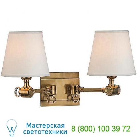 Hillsdale two light swivel wall sconce hudson valley lighting 6232-pn, настенный светильник бра