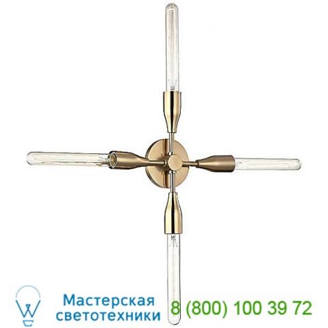 Mitzi - hudson valley lighting h116104-agb tara 4 light wall sconce, настенный светильник бра