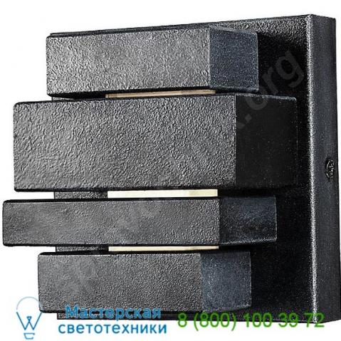 Ledgend outdoor square led wall sconce ol11200dwz feiss, уличный настенный светильник