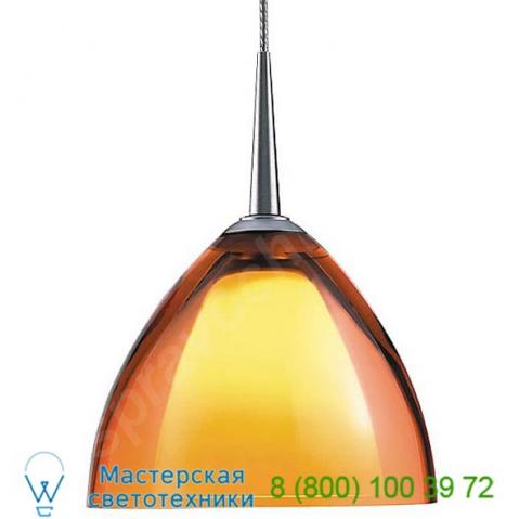 Ob-223725mc/mp bruck lighting rainbow ii down pendant light (orange/matte ch/led monopt) - open box