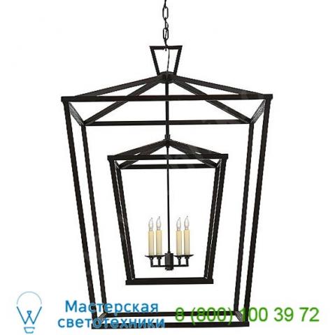 Chc 2199pn darlana double cage lantern pendant light visual comfort, светильник
