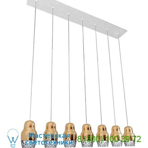 Fedora 7 light linear pendant light usfedor7brbcgu1 axo light, светильник