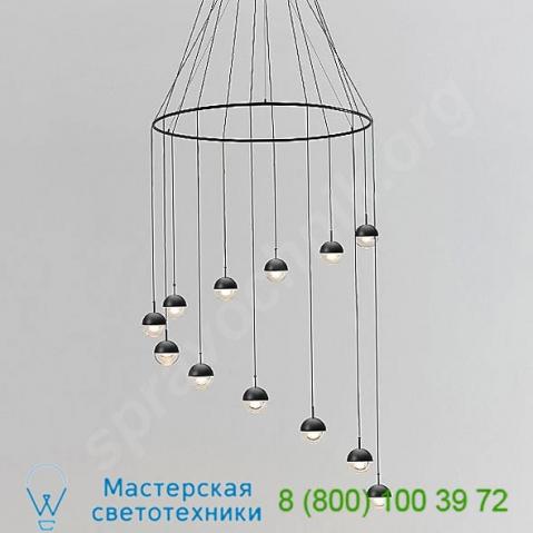 Seed design sld-1010pc12-brs dora p12 multi-light pendant light, светильник