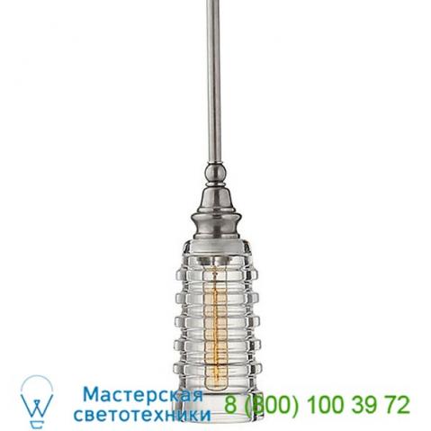 Chc 5474an-cg covington mini pendant with ribbed glass visual comfort, светильник