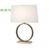 Ob-2295 robert abbey logan table lamp (aged brs, trav stn w fondine) - open box, опенбокс