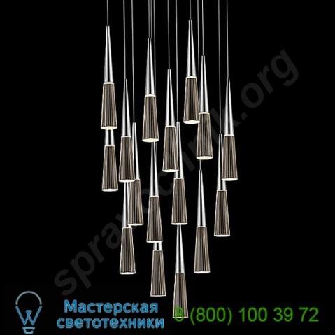 Sonneman lighting spire 16 light square led pendant light, светильник