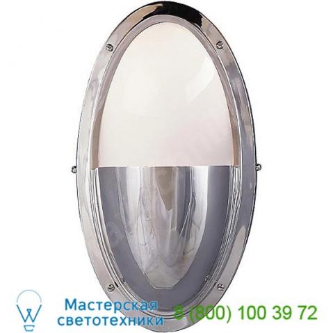 Tob 2209bz-wg visual comfort pelham oval wall sconce, настенный светильник