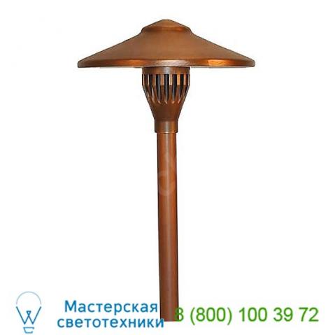 Brass panel led china hat area light focus industries al-04-ledp-brs, светильник для садовых дорожек