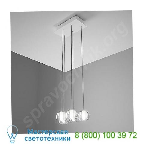 Fabbian f32a27 a 00 beluga multispot 5-light rectangular pendant light, подвесной светильник