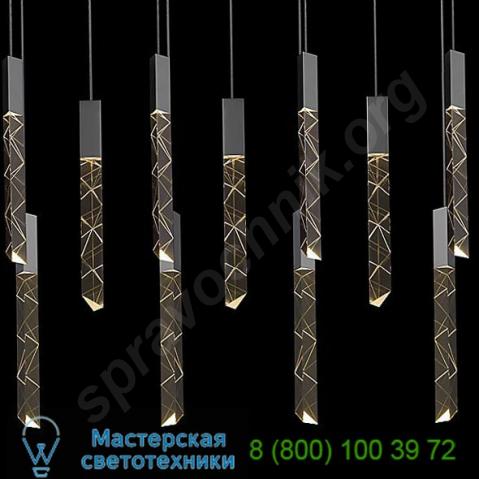 2957. 01 sonneman lighting trinity rectangle cluster led pendant light, подвесной светильник