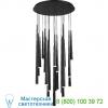 Pd-41803r-bk modern forms cascade etched glass round multi-light pendant, светильник