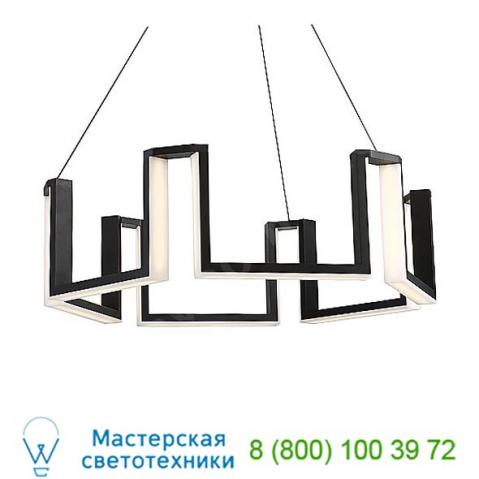 Pd-60828-bk gotham led chandelier modern forms, светильник