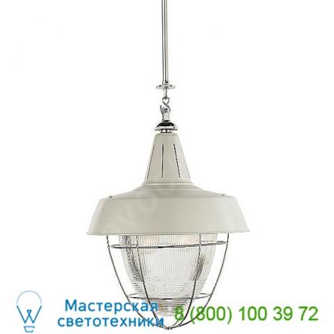 Visual comfort henry industrial pendant with prismatic glass tob 5042hab-wht, светильник