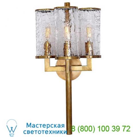 Liaison triple wall sconce kw 2202ab-crg visual comfort, настенный светильник бра