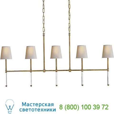 Sk 5055bz-np camille 5-light linear suspension light visual comfort, светильник