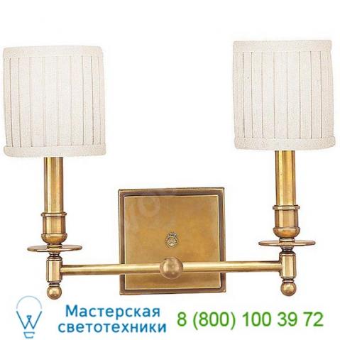 Palmer two light wall sconce hudson valley lighting 302-pn, настенный светильник бра