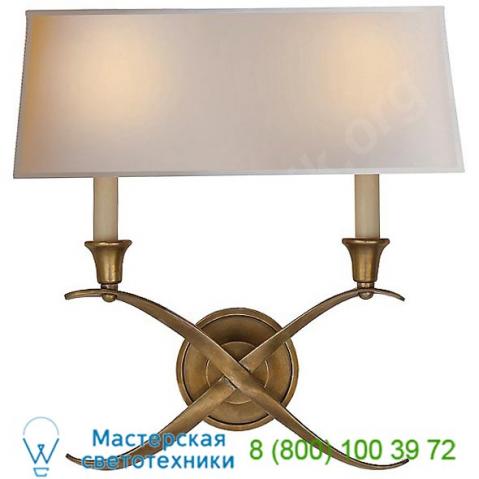 Visual comfort cross bouillotte wide wall sconce chd 1191an-np, настенный светильник