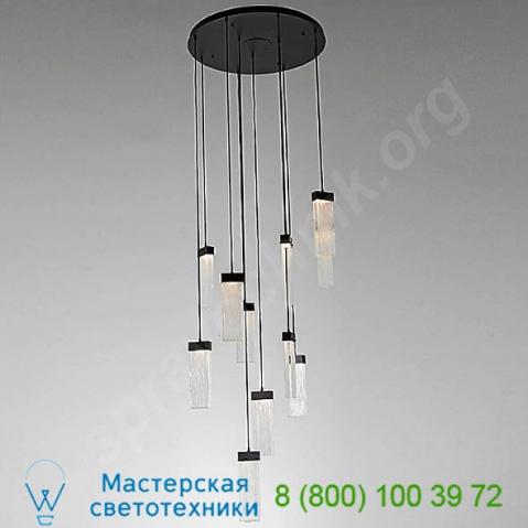 Hammerton studio parallel glass round led multipoint pendant light chb0042-03-fb-bg-c01-l1