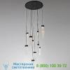 Hammerton studio parallel glass round led multipoint pendant light chb0042-03-fb-bg-c01-l1