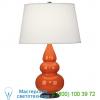 Cr32x small triple gourd table lamp with metal base robert abbey, настольная лампа