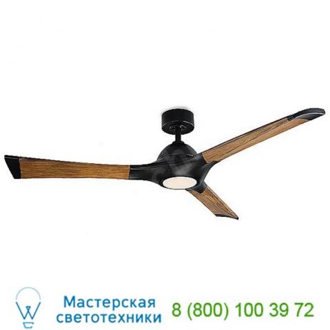 Modern forms woody smart ceiling fan fr-w1814-60l-mb/dk, светильник