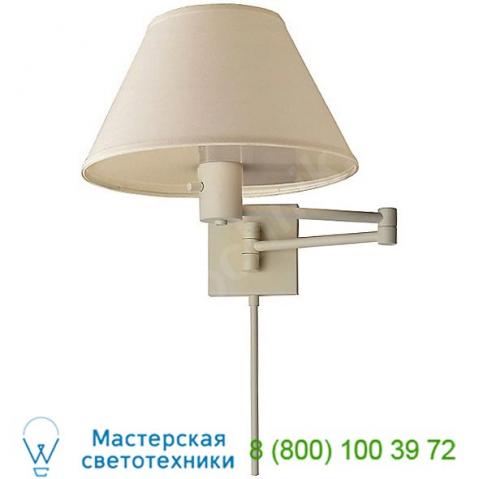 Classic swing arm wall sconce with linen shade 92000d an-l visual comfort, бра