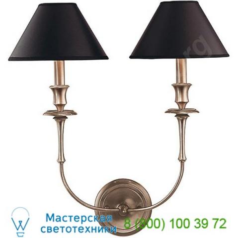 Hudson valley lighting jasper two light wall sconce 1862-ob, настенный светильник бра