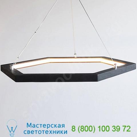 Hollis+morris hexagon led mini pendant light hexapendant mini w. Oak black, светильник